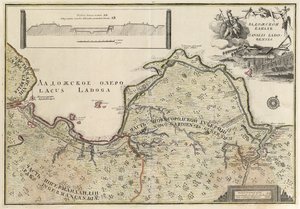 ラドガ運河の地図（1741-42）